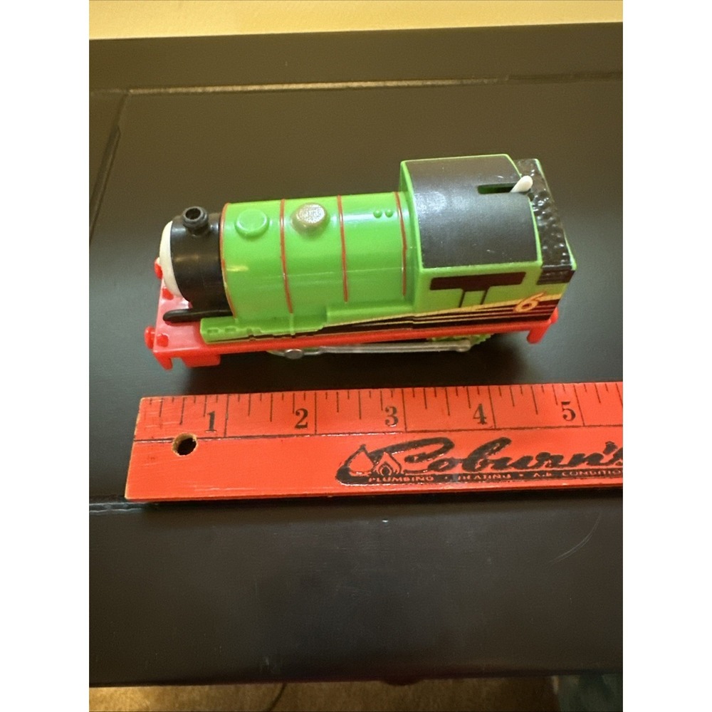 Vintage TOMY Thomas Train Trackmaster PERCY 1994 Green #6 Working Engine Only - Picture 7 of 8